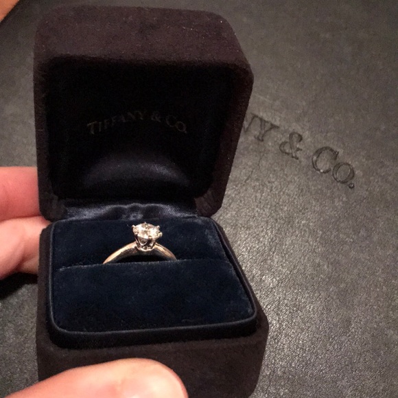 Tiffany & Co. Solitaire Platinum Engagement Ring - Picture 3 of 6